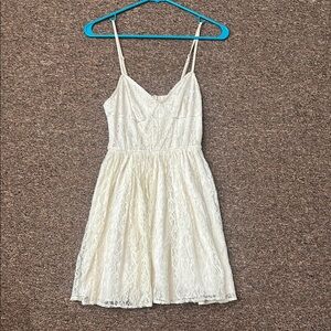 Elegant Cream Lace Dress